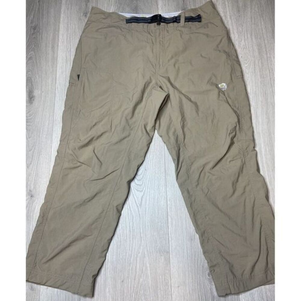 Mountain Hardwear Pants Mens XL Khaki Tan Belted Hiking Camping Fishing M3913‎